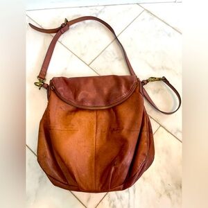 Margot New York brown leather mini slouchy backpack